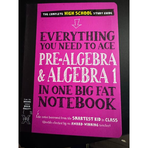 Everything You Need To Ace Pre-Algebra & Algebra 1 In One Big Fat Notebook New - Picture 1 of 6